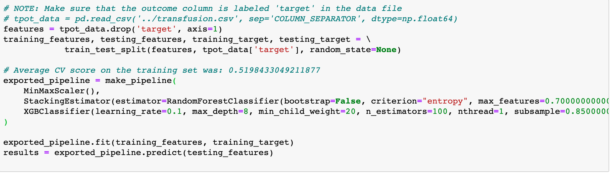 Pipeline Code